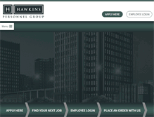 Tablet Screenshot of hawkinspersonnel.com